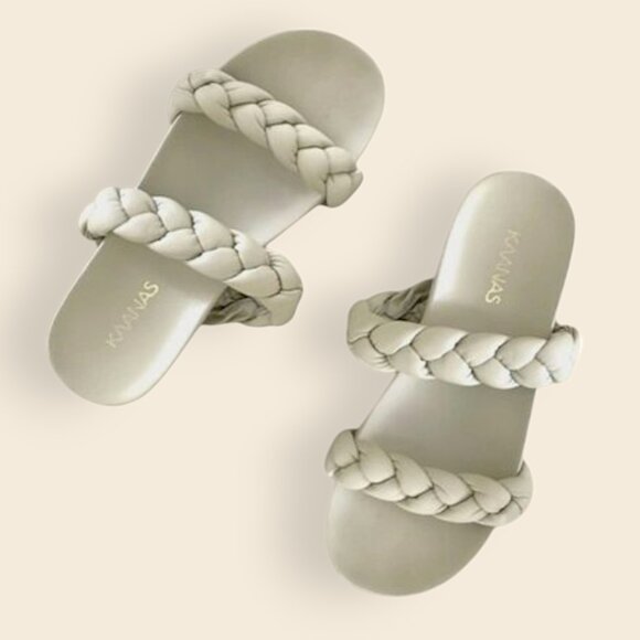 Kaanas Coco Braided Sandals, Size 8 - Picture 1 of 5